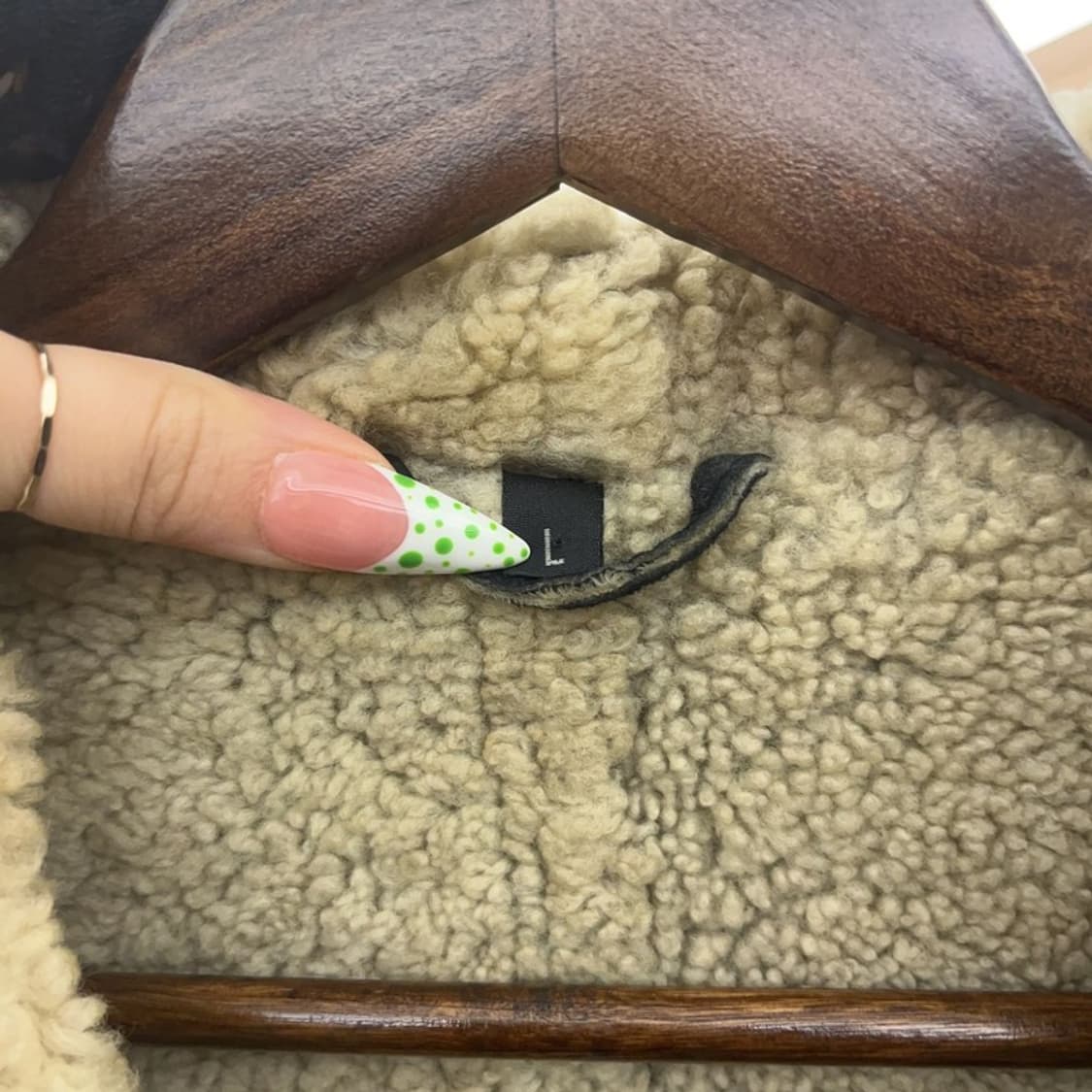 랭글러 빈티지 오버핏 가죽 양털 무스탕 자켓 L C08922 상품이미지5