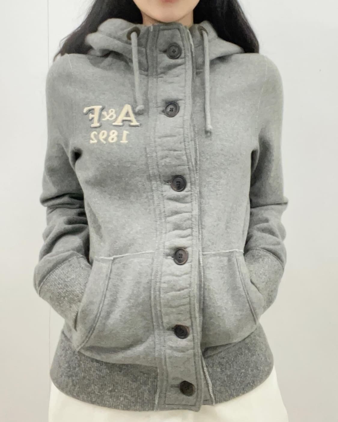 ABERCROMBIE & Fitch Button hoodie zip-up 상품이미지1