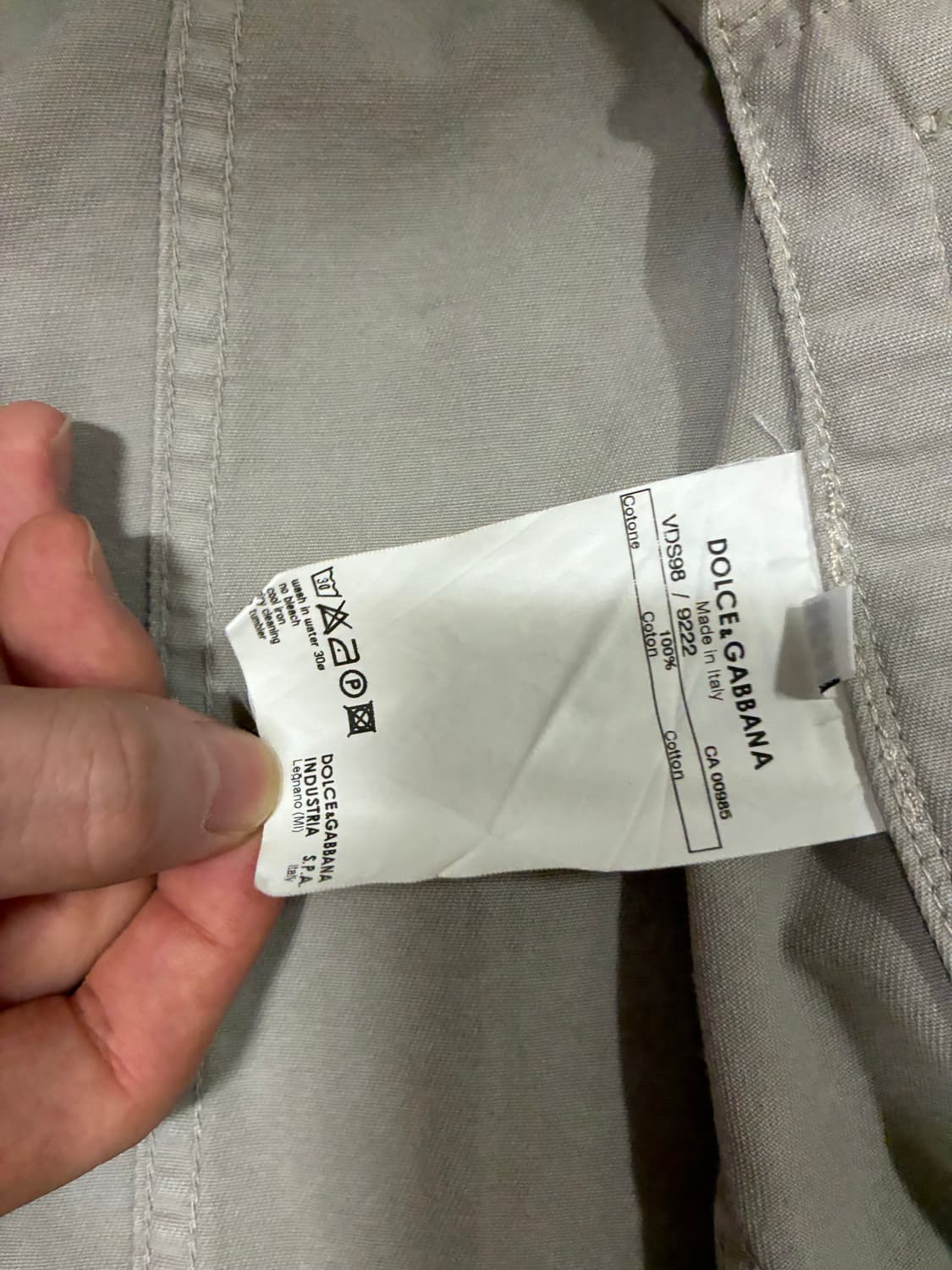 돌체앤가바나 베이지 코튼데님 자켓 상품이미지4