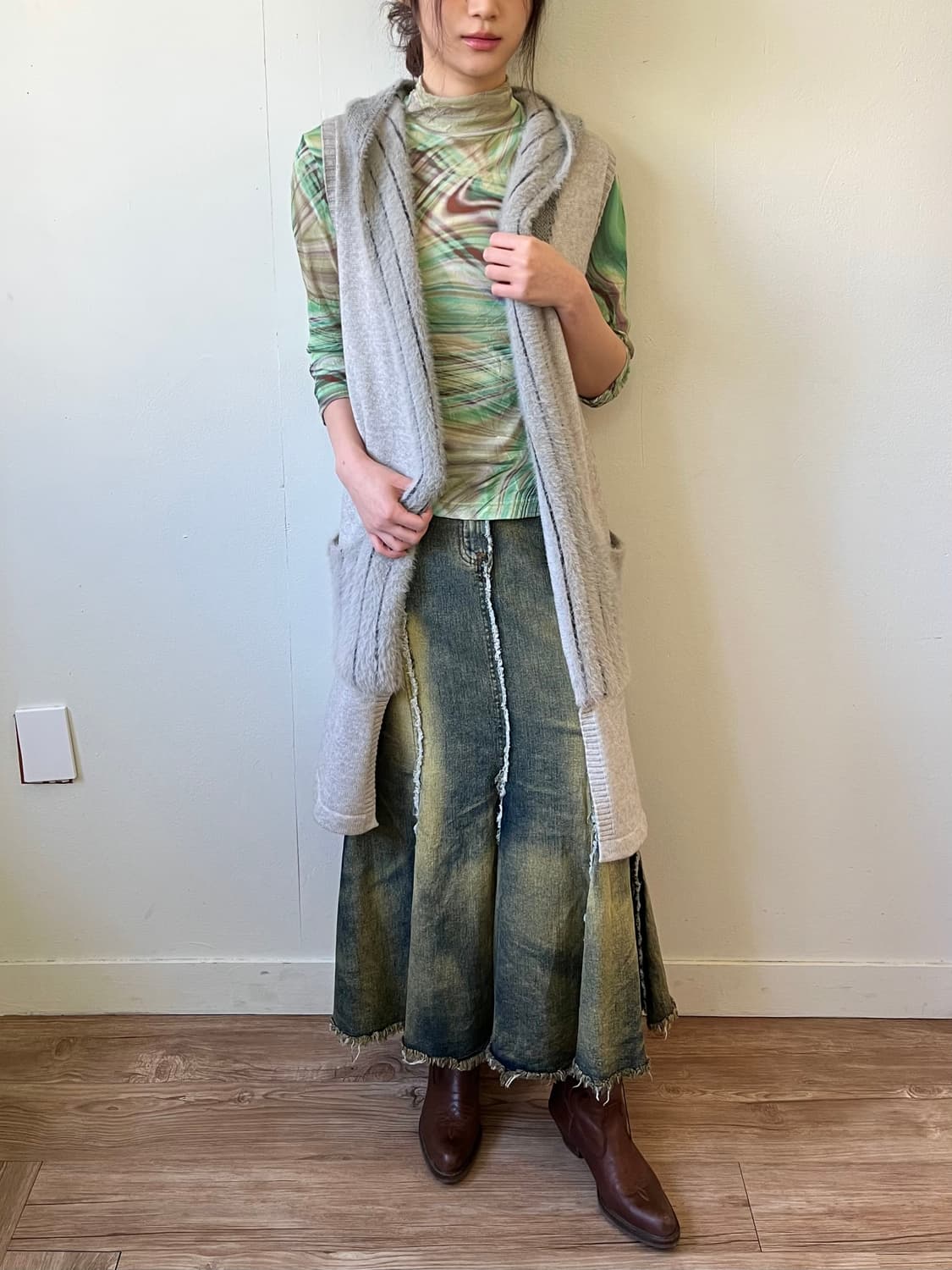 Coral 오로라 시스루 터틀넥 상품이미지6