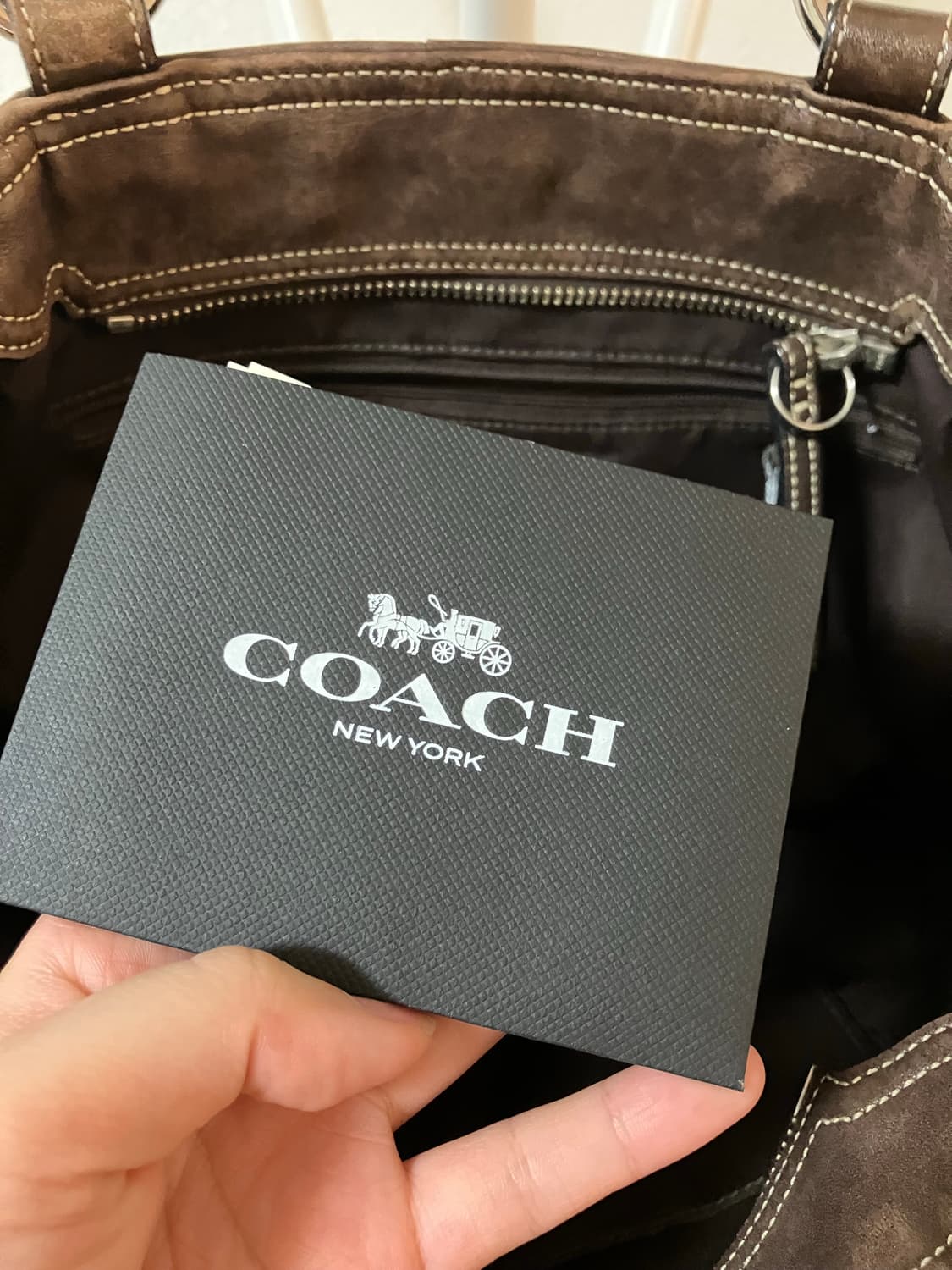 코치 coach 브라운 레더 포켓 숄더백 호보백 y2k 핀터깔 상품이미지3