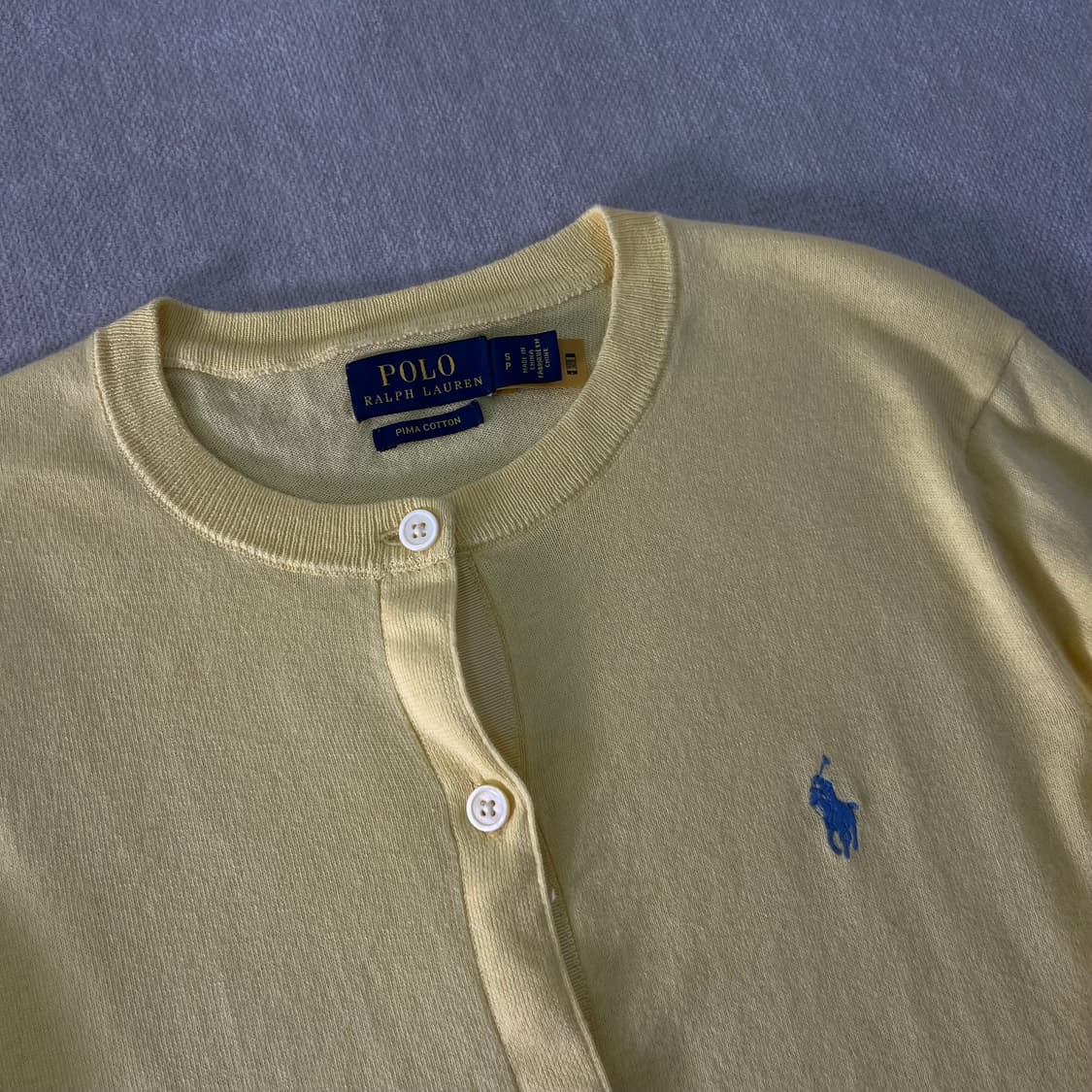 w95 폴로랄프로렌 신형라벨 옐로우 코튼 가디건 상품이미지2