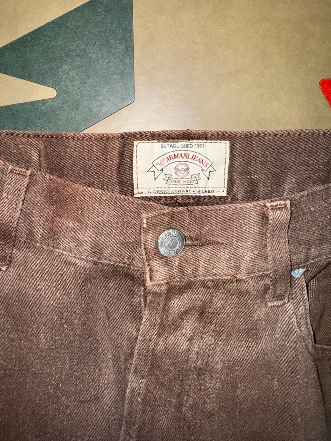 90‘s Armani Jeans Brown Denim Pants 상품이미지6