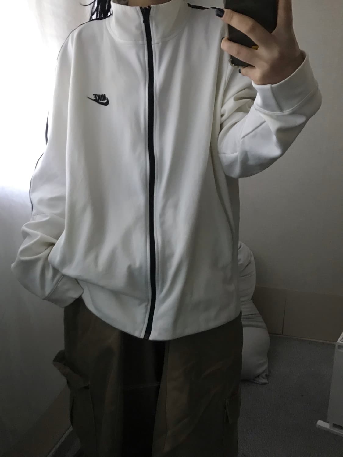 나이키 화이트 오버핏 져지 상품이미지5