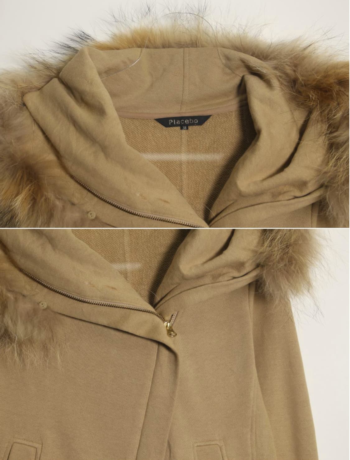 갸루 y2k 라쿤퍼 사선 자켓 코트 상품이미지2