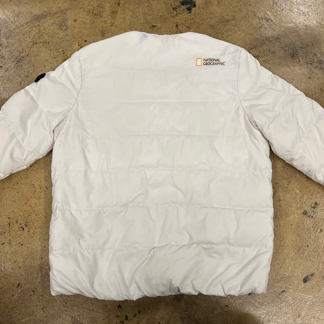 [정품/S] 내셔널지오그래픽 아이보리 패딩 점퍼 b16 상품이미지4