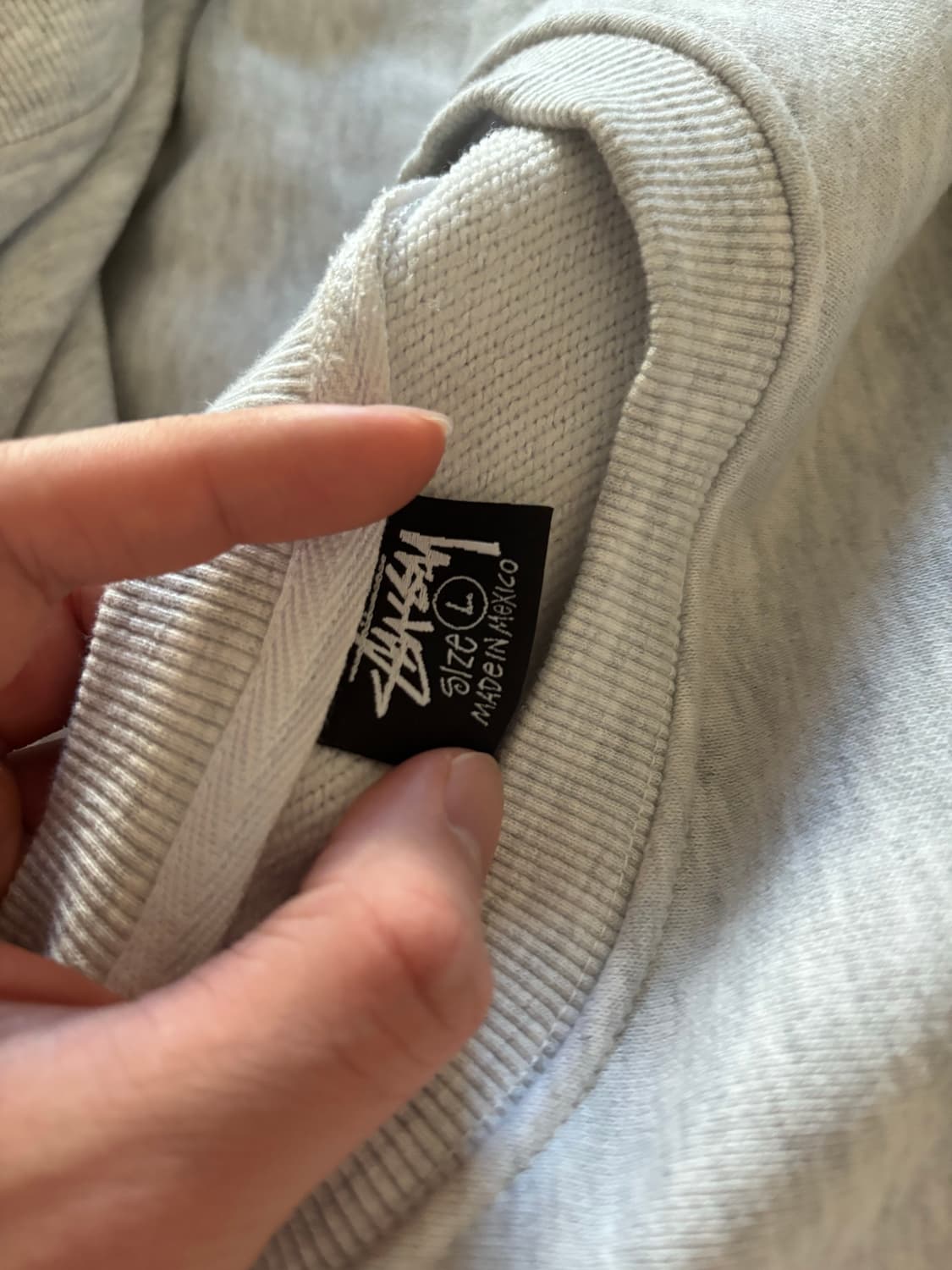 스투시 베이직 스투시 크루넥 애쉬 헤더 L사이즈 상품이미지3