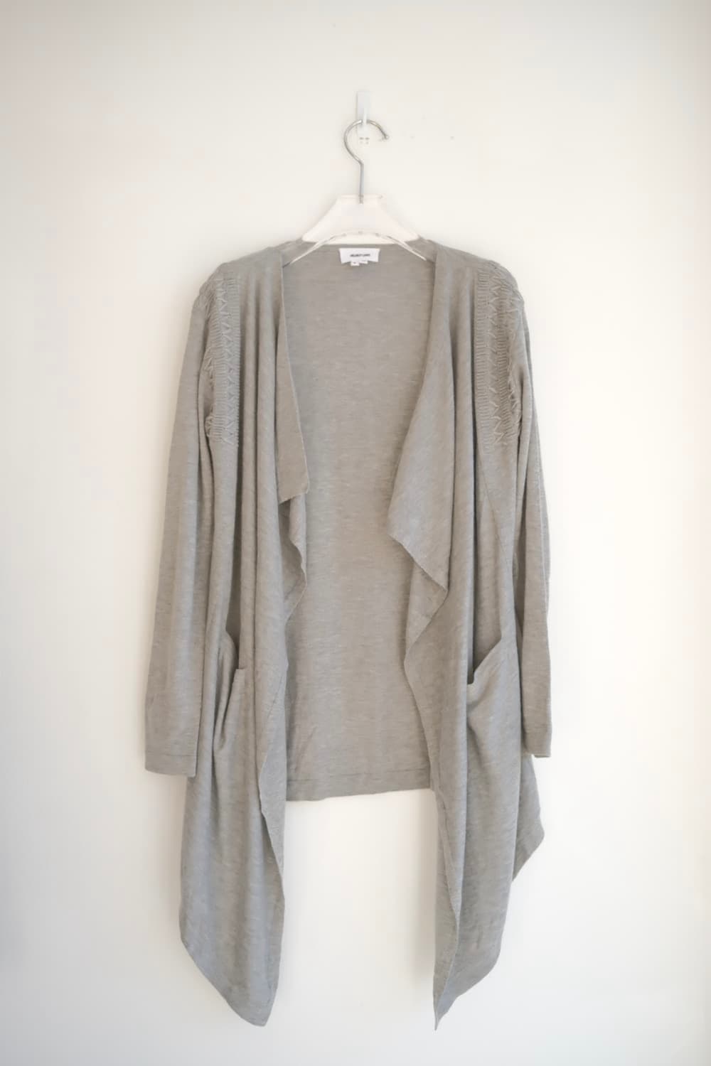 Embroidered cashmere drape cardigan 상품이미지4