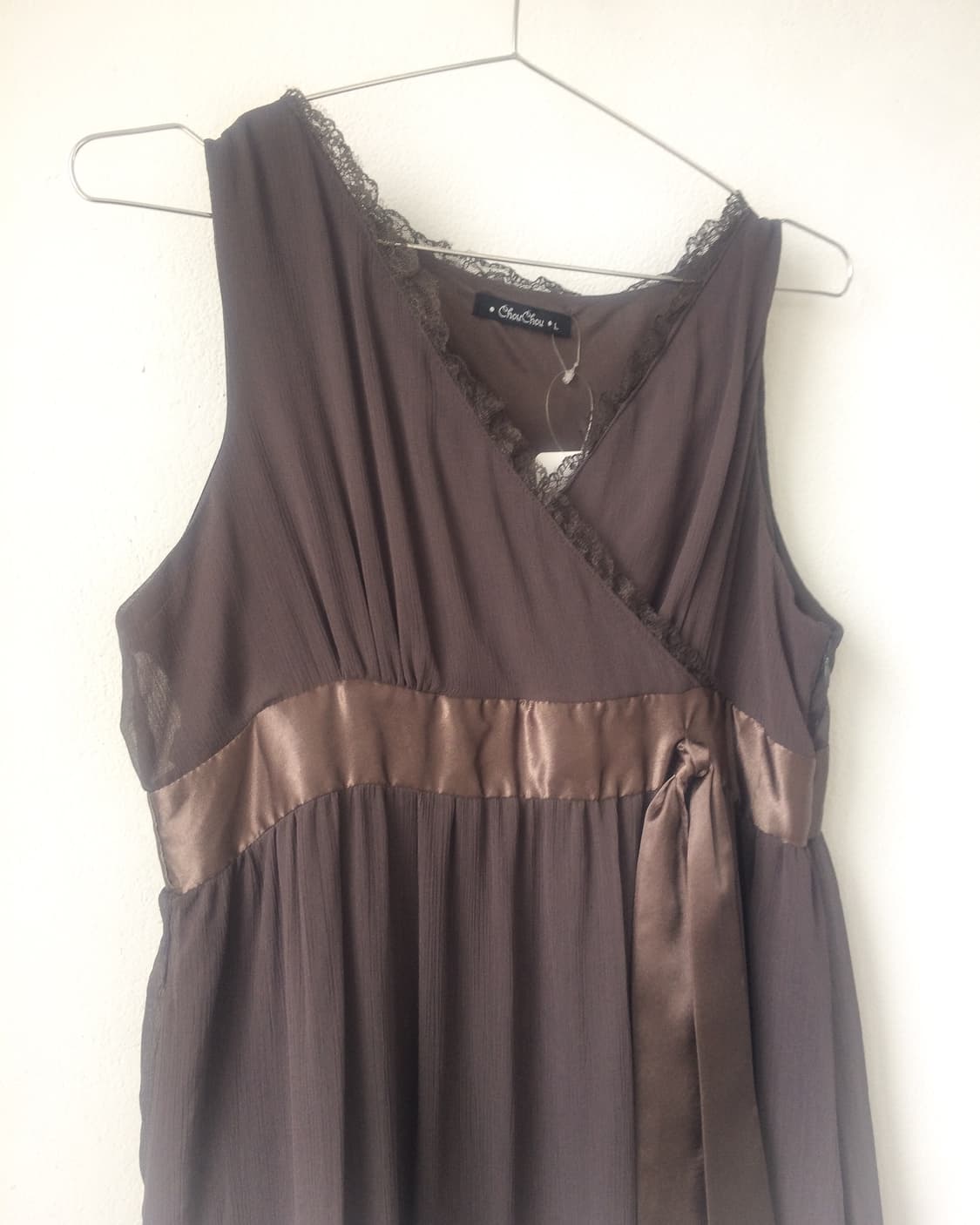 Frill trimming tied sleeveless onepieceF 상품이미지4