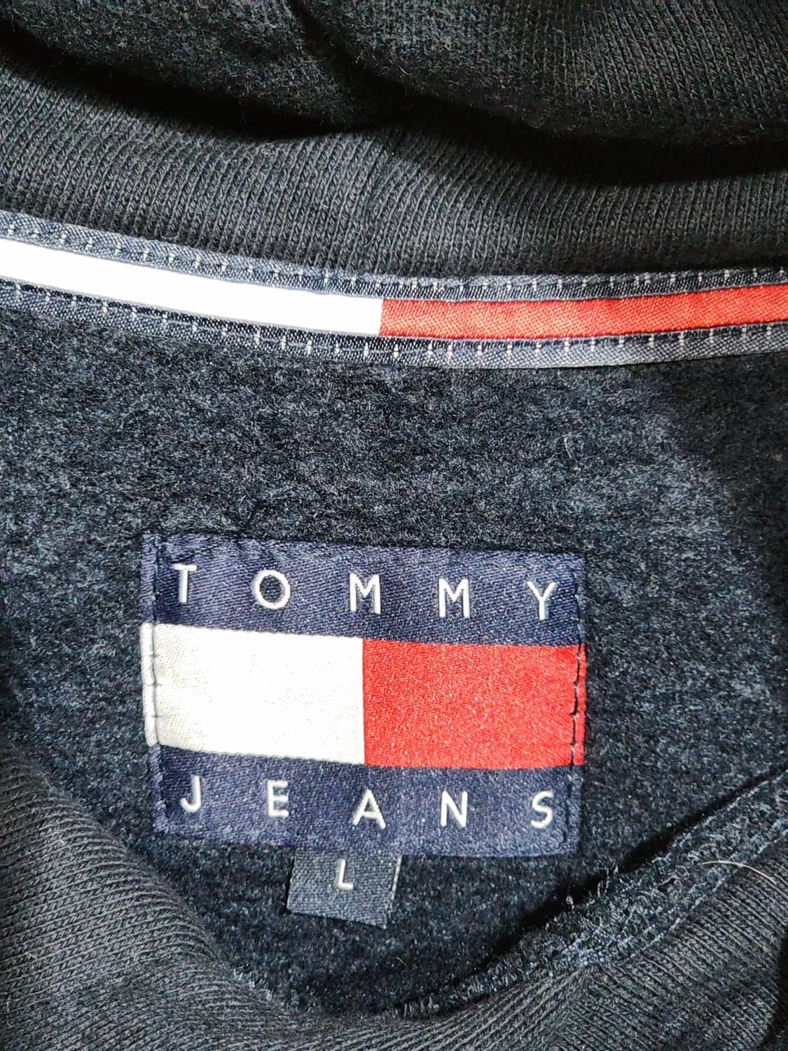 (XXL) 타미진스 기모 후드티 네이비 국기 빅사이즈 티셔츠  상품이미지3