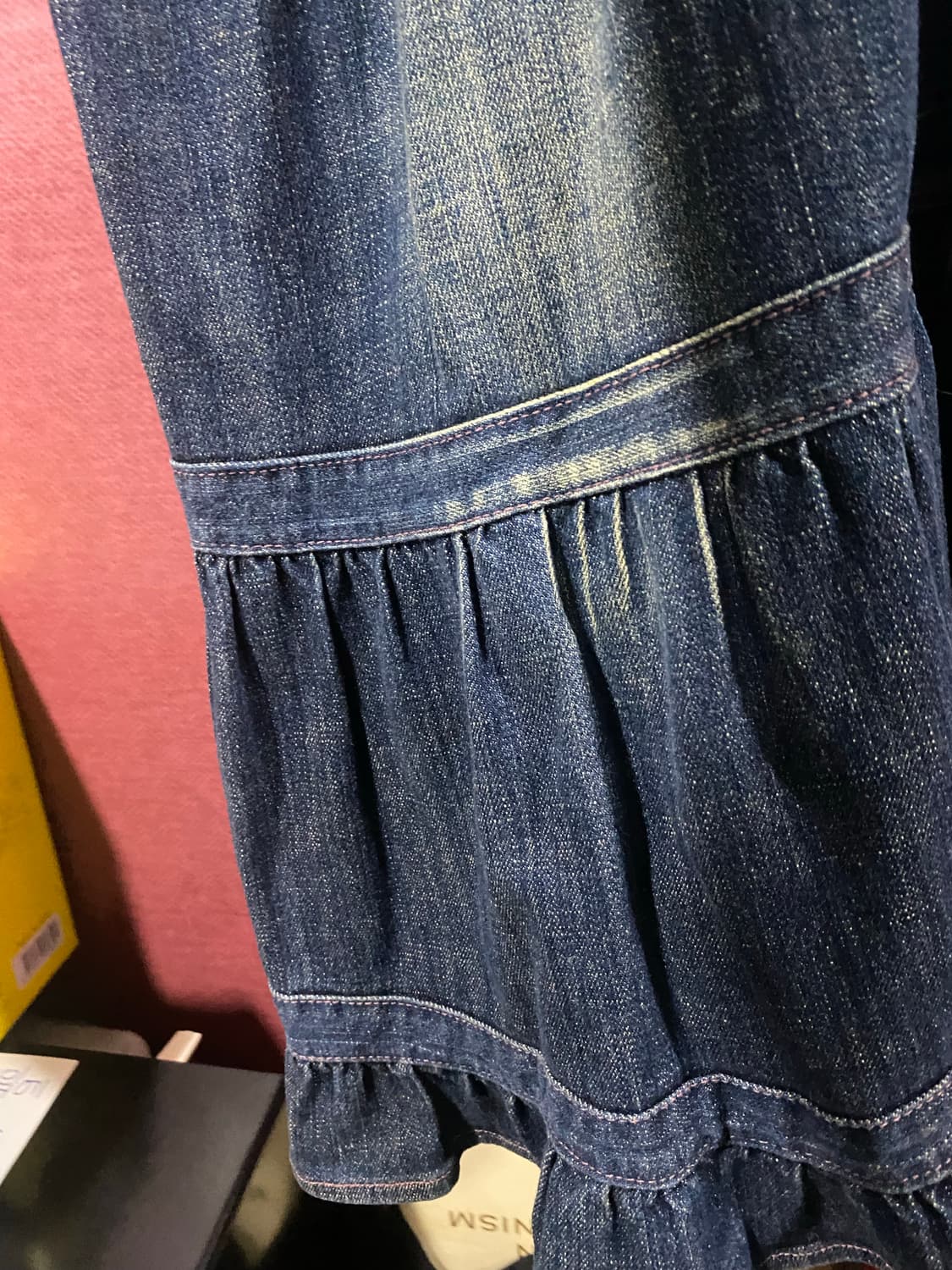 데님 캉캉 롱 스커트 상품이미지4