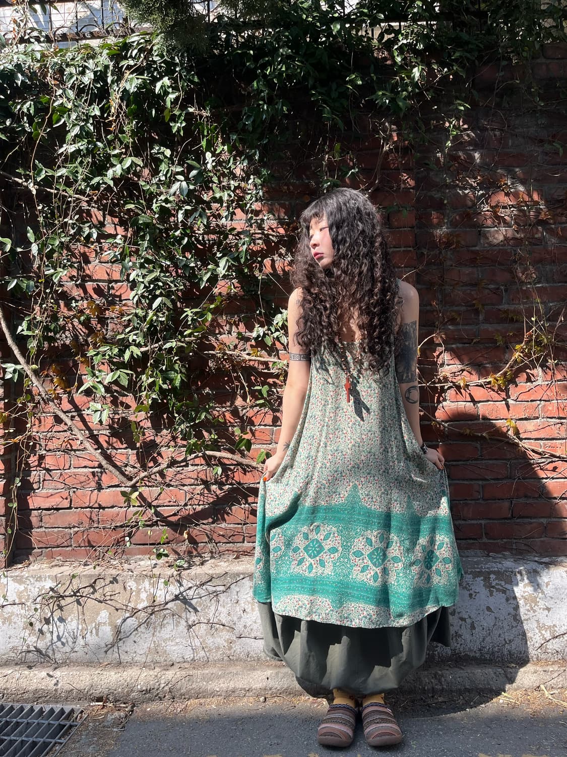 티티카카 숲 페이즐리 패턴 원피스 상품이미지3