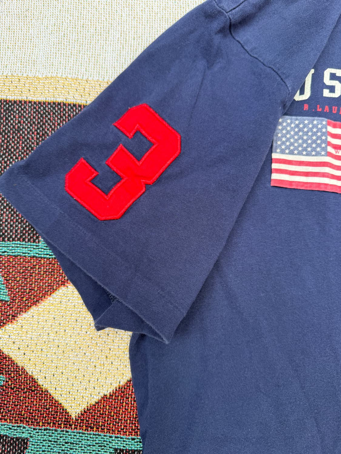 폴로 랄프로렌 빅포니 성조기 반팔 T shirts L 상품이미지4