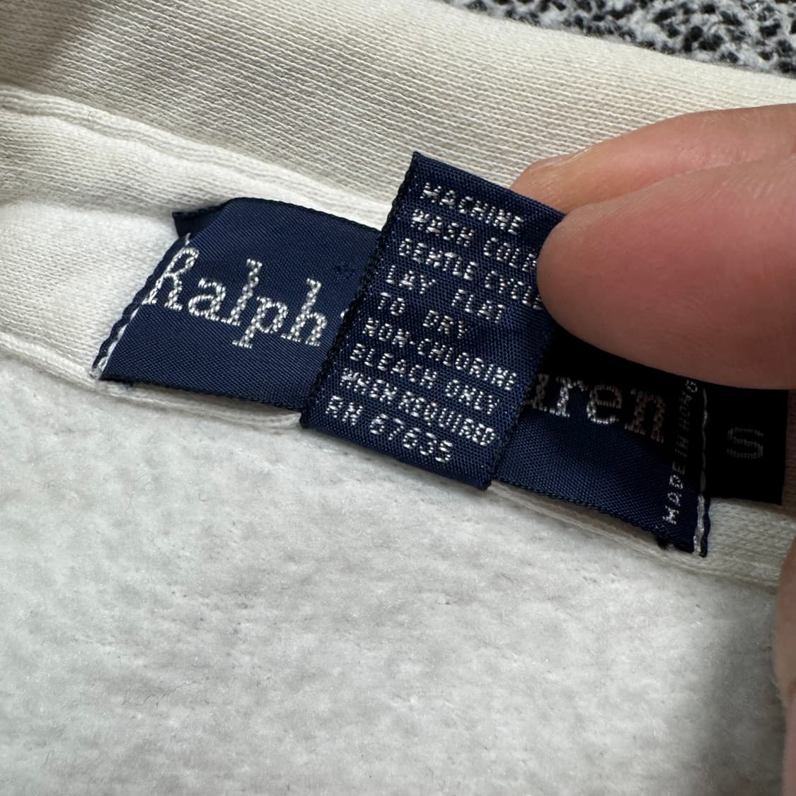 Name : 폴로 랄프로렌 시그니처로고 화이트컬러 스웻집업 :)  상품이미지4