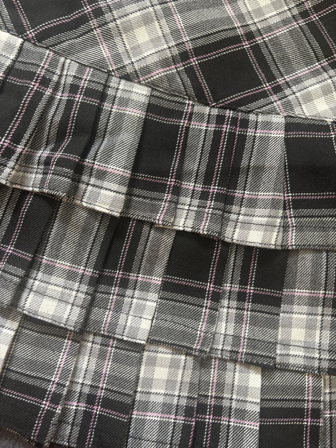 빈티지 체크 플리츠 스커트 상품이미지2