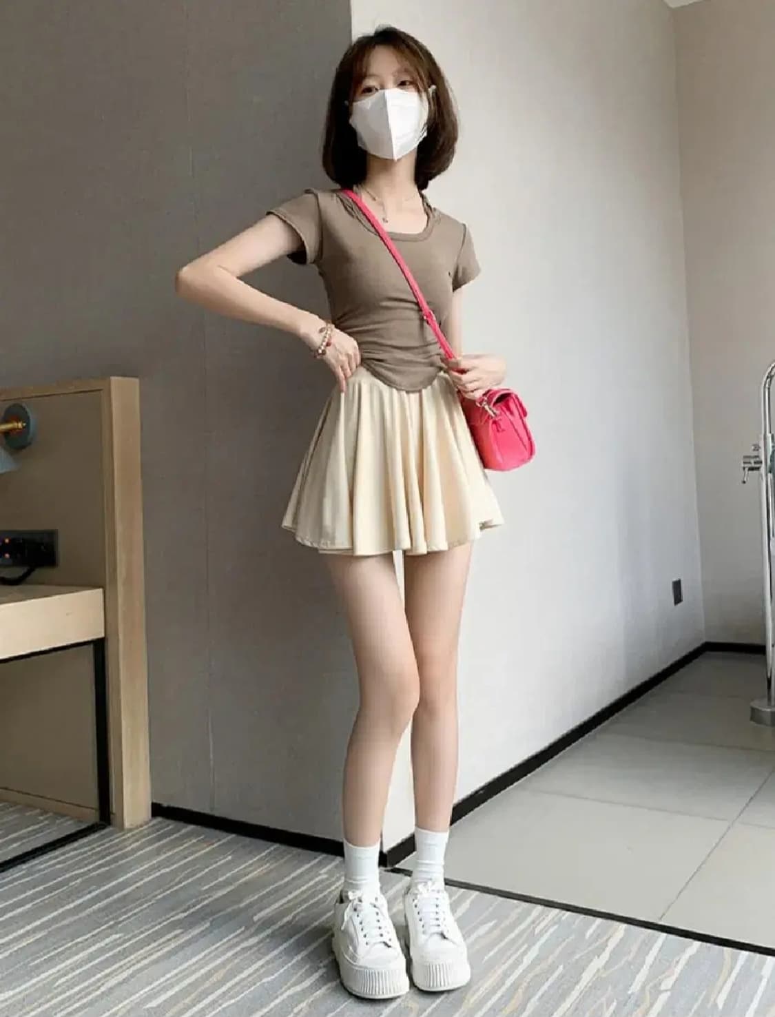 발레코어코디셋업 달천히메라떼갸루캐릭캐릭체인지핀터깔페어리반팔티셔츠로맨틱갸루 상품이미지6