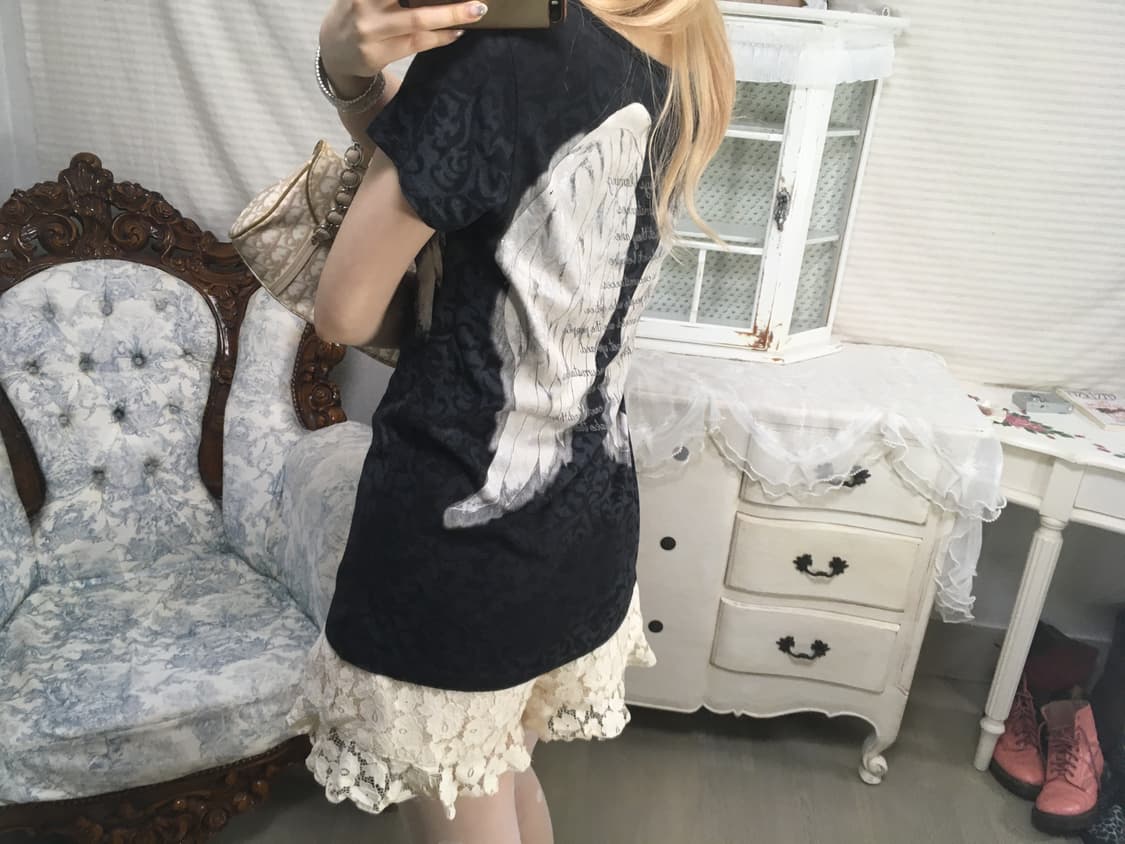 디그딥 펑크 실버 프린팅 티셔츠 상품이미지9