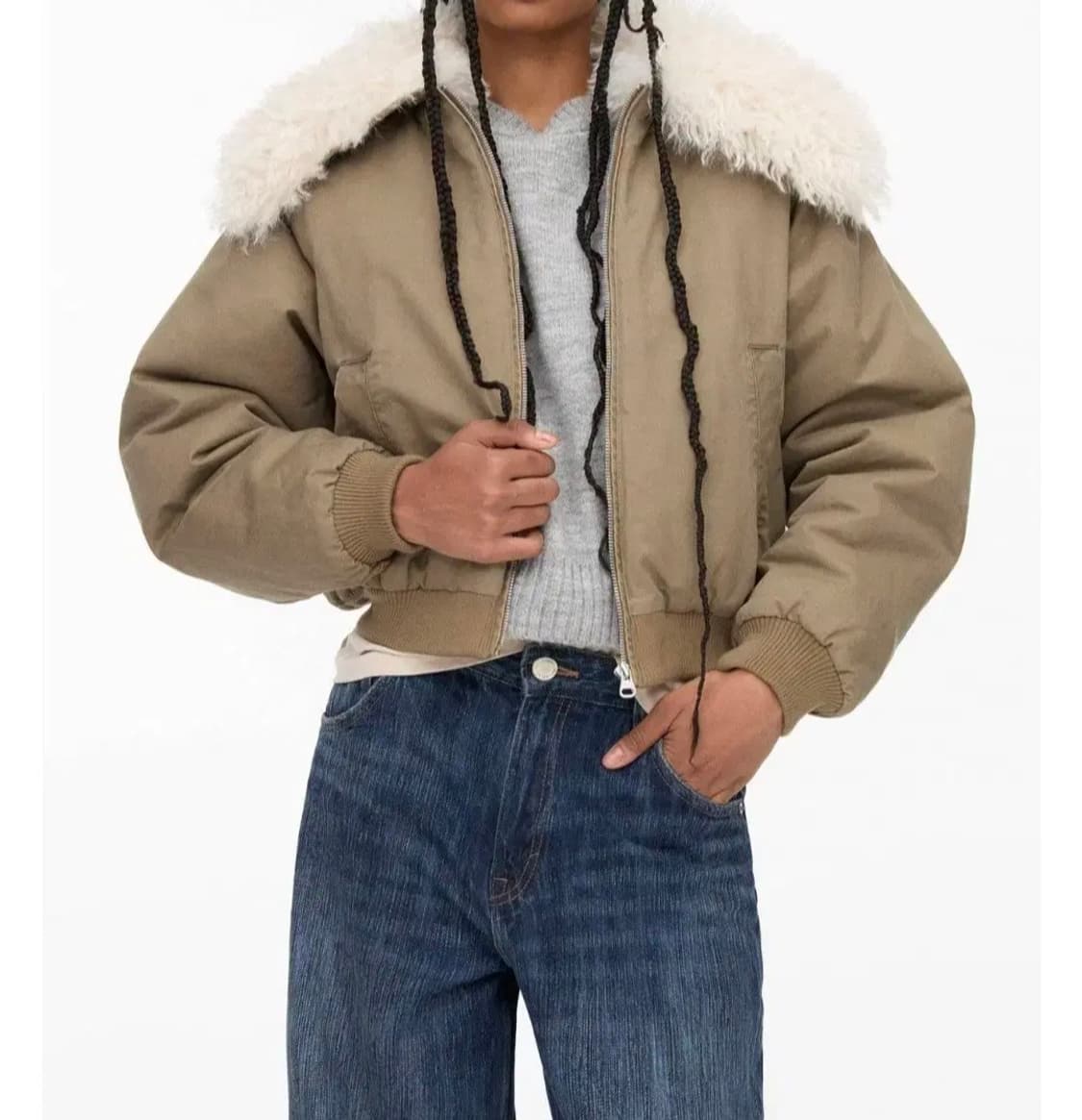 풀앤베어 퍼 봄버자켓 상품이미지2