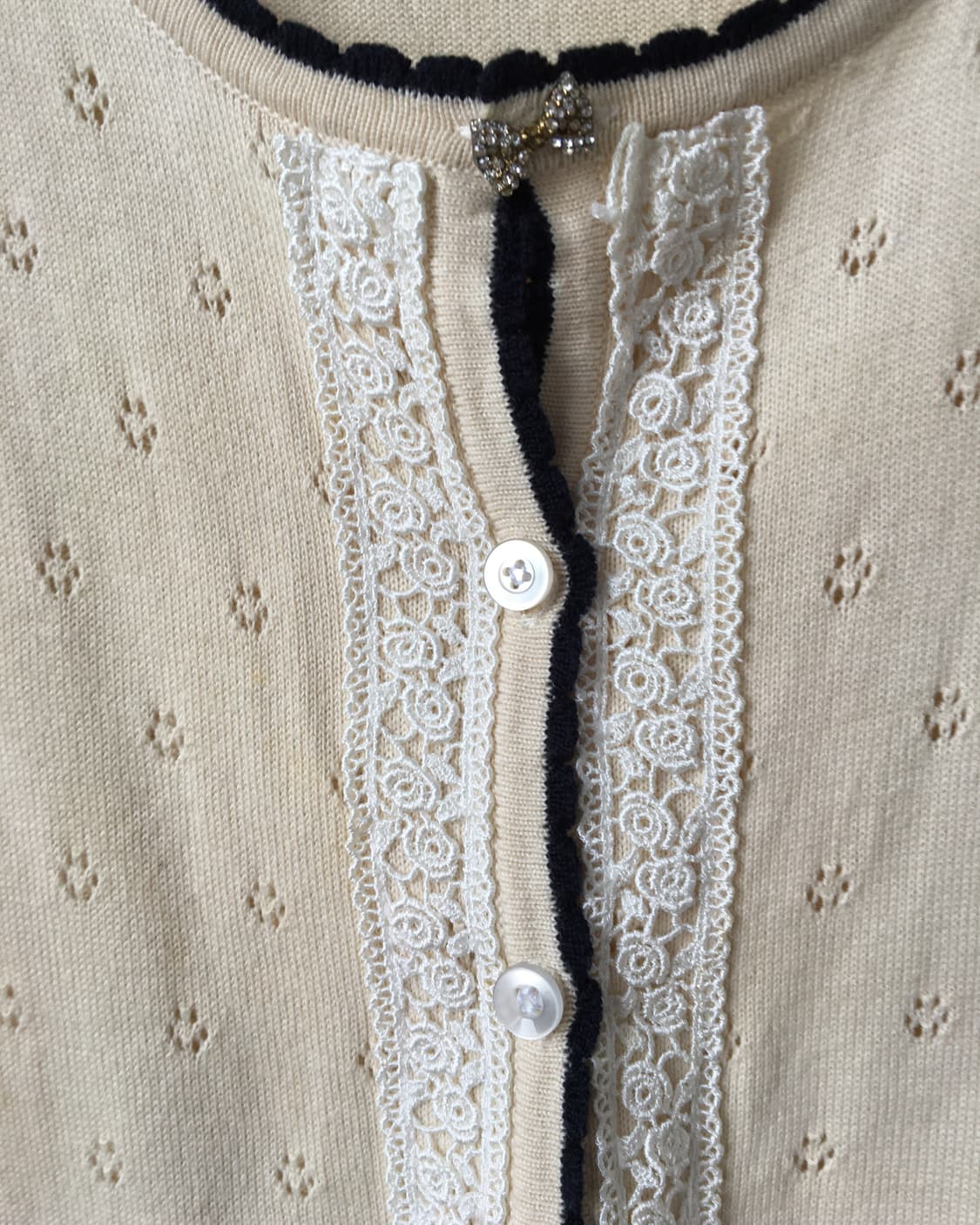 Punching point knit cardigan 상품이미지5