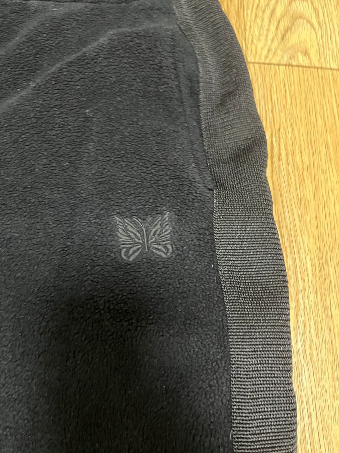 니들스x유니클로 후리스 와이드 팬츠 블랙 상품이미지3