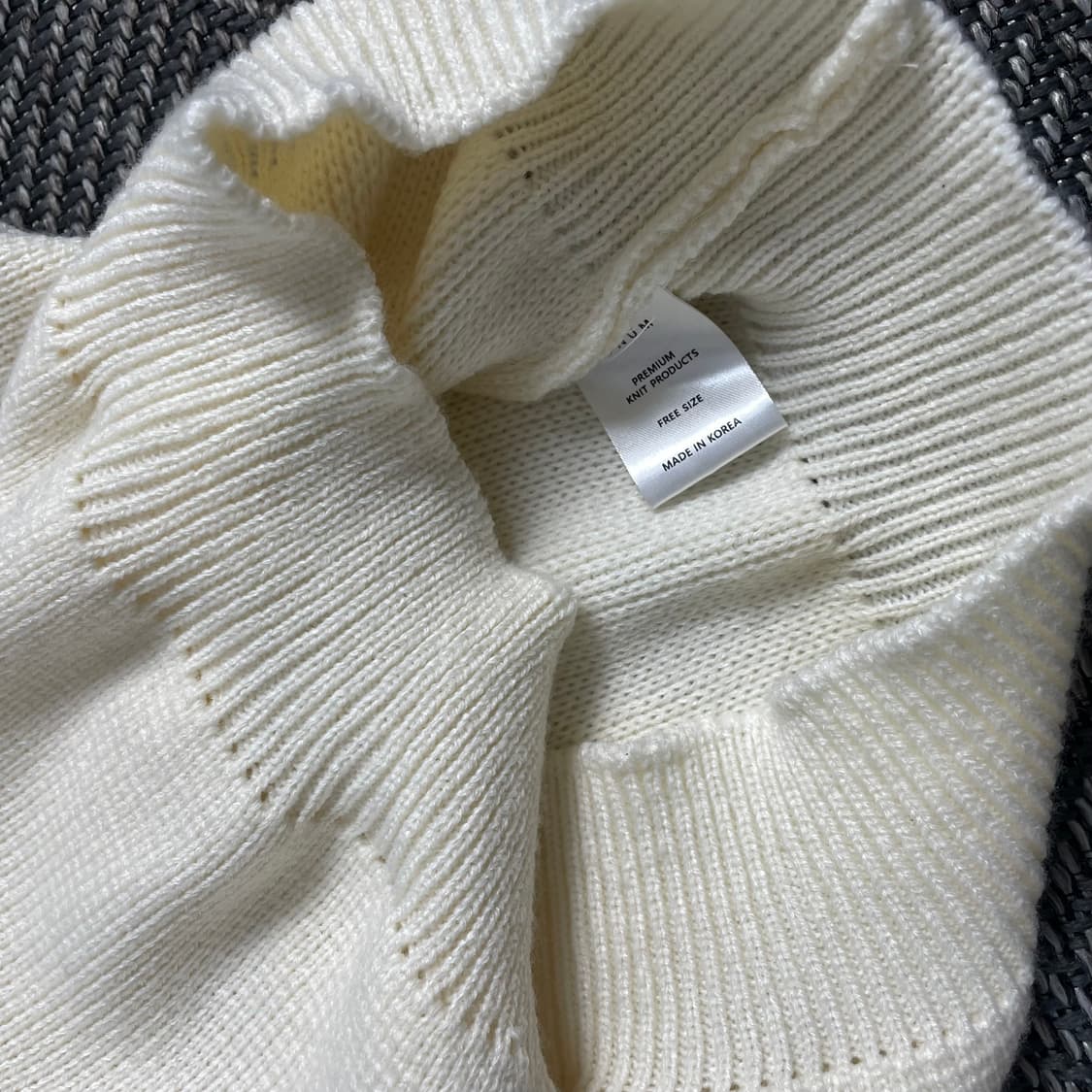 빈티지 우먼스 와플 크롭 니트 베스트 o 3074 상품이미지3