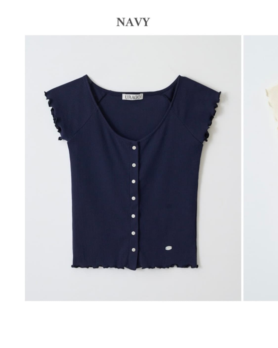 유라고 Frill short sleeve cardigan 상품이미지3