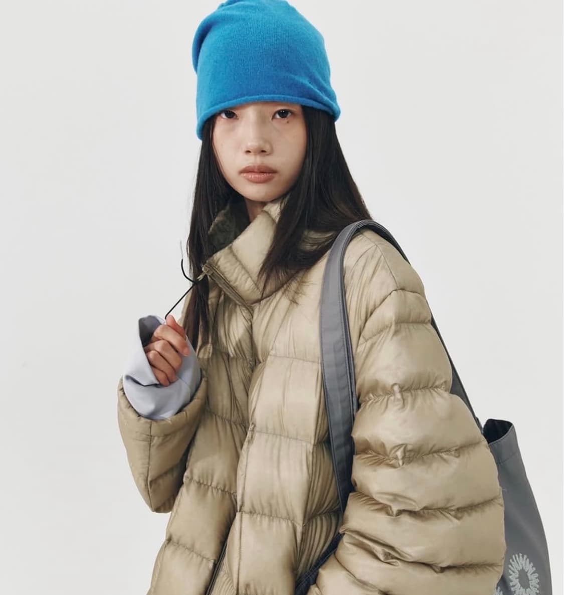 새상품) 999휴머니티 오버핏 롤드 비니 코발트블루 상품이미지2