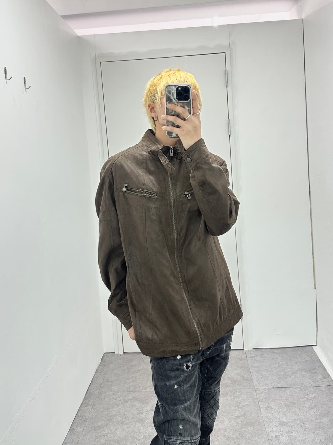 STEELO brown poly suede jacket 상품이미지7