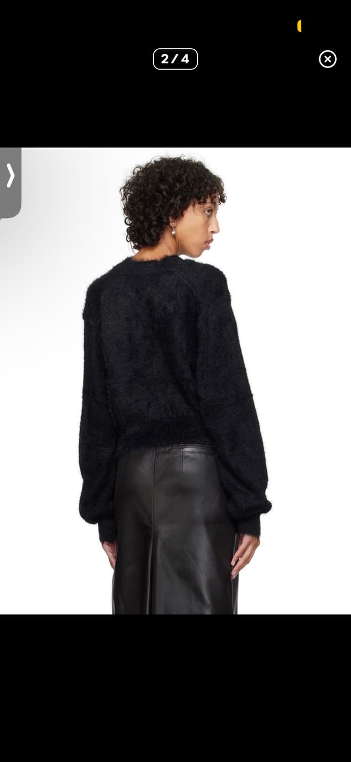 렉토 여성 블랙 크롭 니트 상품이미지2