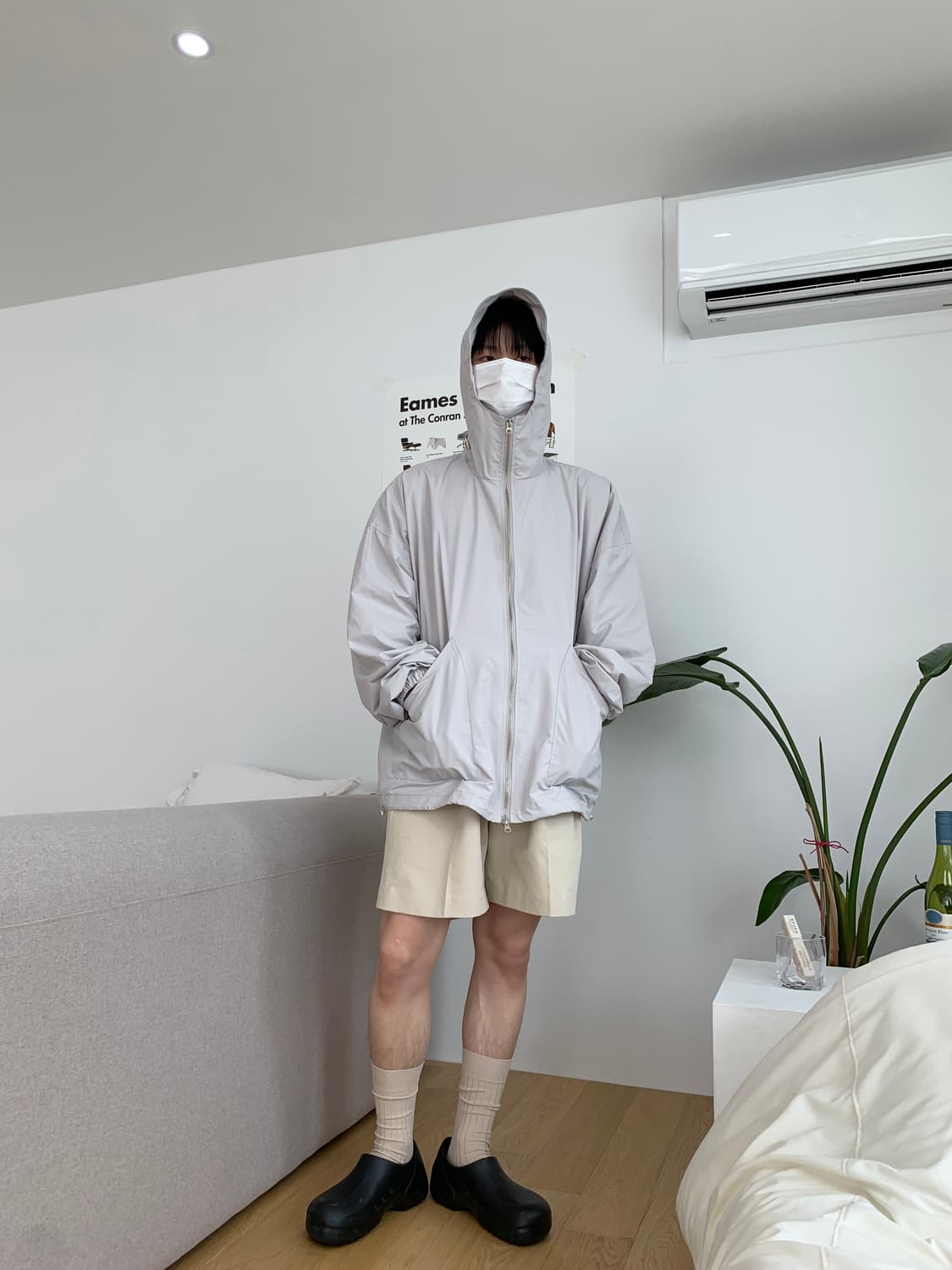 핀턱 반바지 베이지 (유니섹스) 상품이미지5