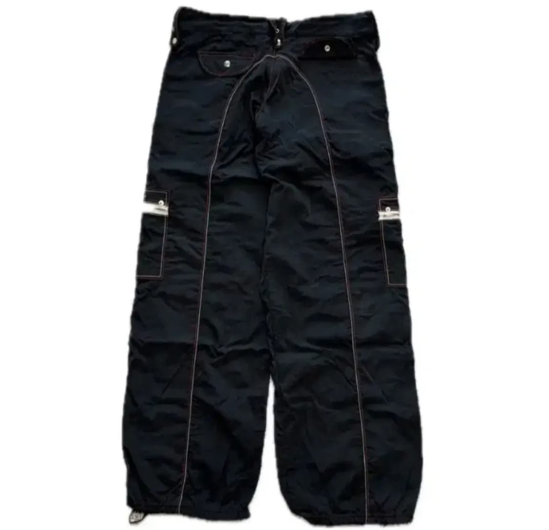 펑크 빈티지 벨팅 디테일 나일론 카고팬츠 상품이미지3