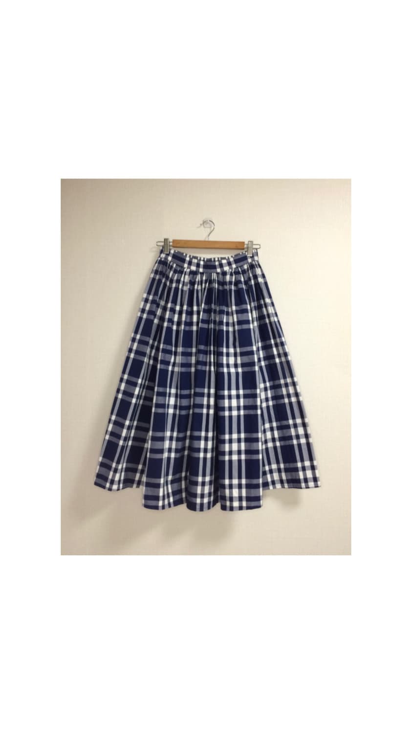 Beams boy 빔즈보이 네이비 체크 스커트 상품이미지1