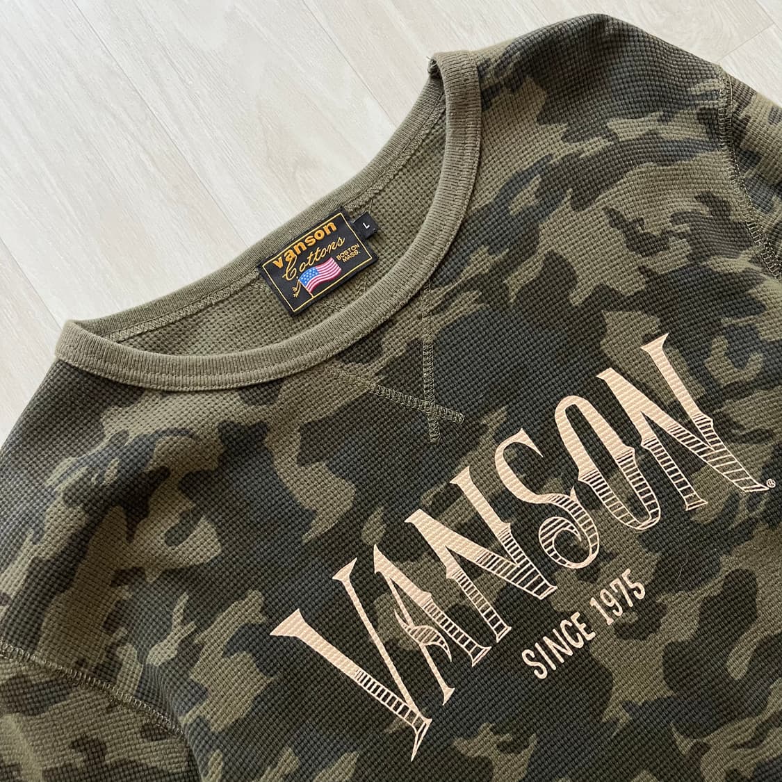 Vanson Leathers . 밴슨 카모플라쥬 와플 롱슬리브 상품이미지6