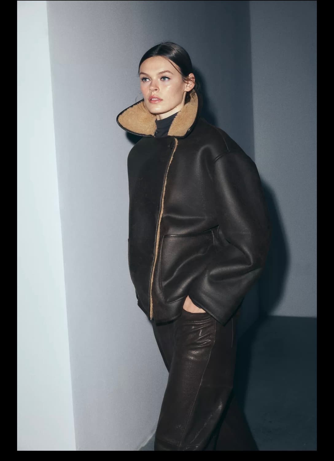 자라 ZW 컬렉션 양면 점퍼 브라운  상품이미지1