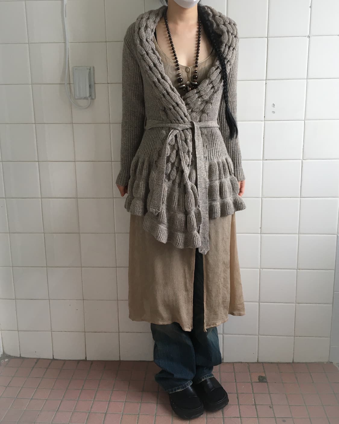 Drape knit cardigan 상품이미지10