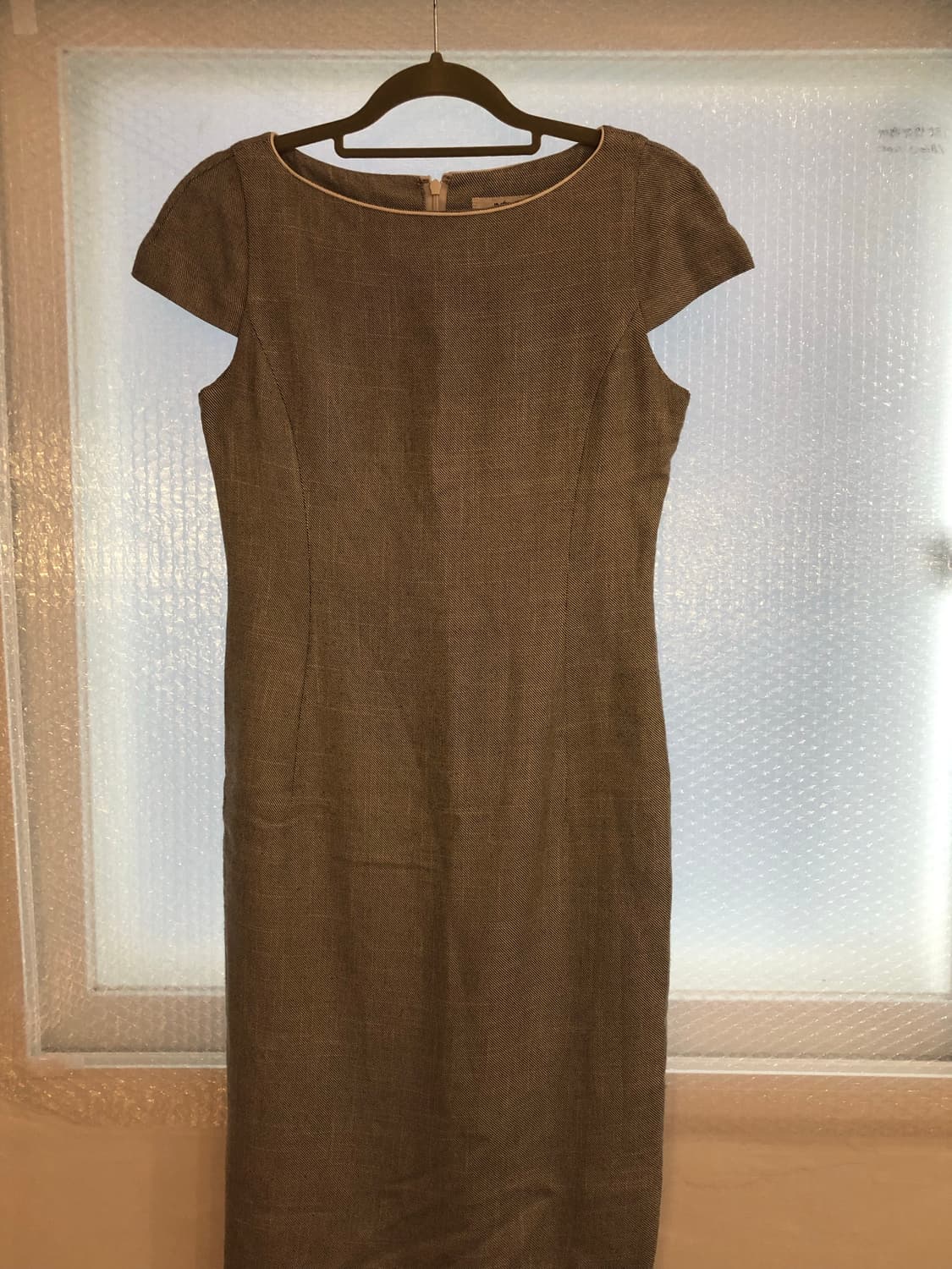 그레이 딱붙 반팔 원피스 (반택포 5,000) 상품이미지1