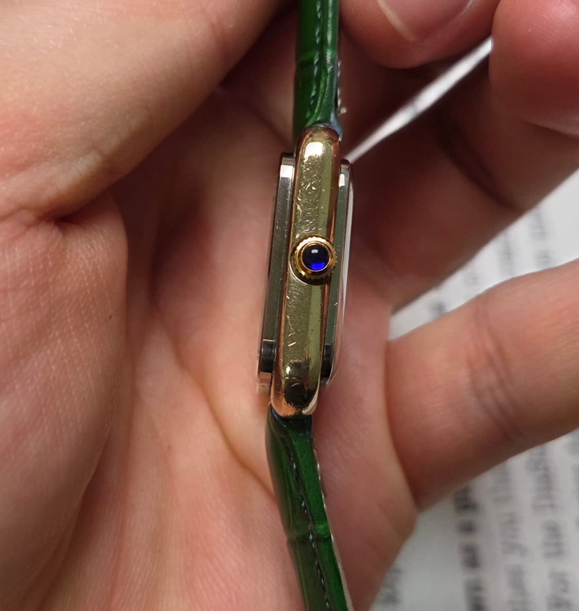 빈티지 월쌈 다이낙스 사각탱크 샴골판 칼침핸즈 블루까보숑 슬림쿼츠 여성용 상품이미지5