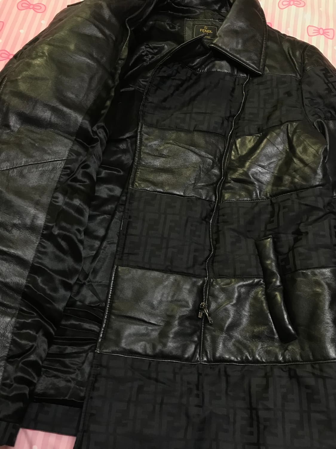 Fendi 퀄팅 가죽자켓 패딩 2000s 빈티지 상품이미지3