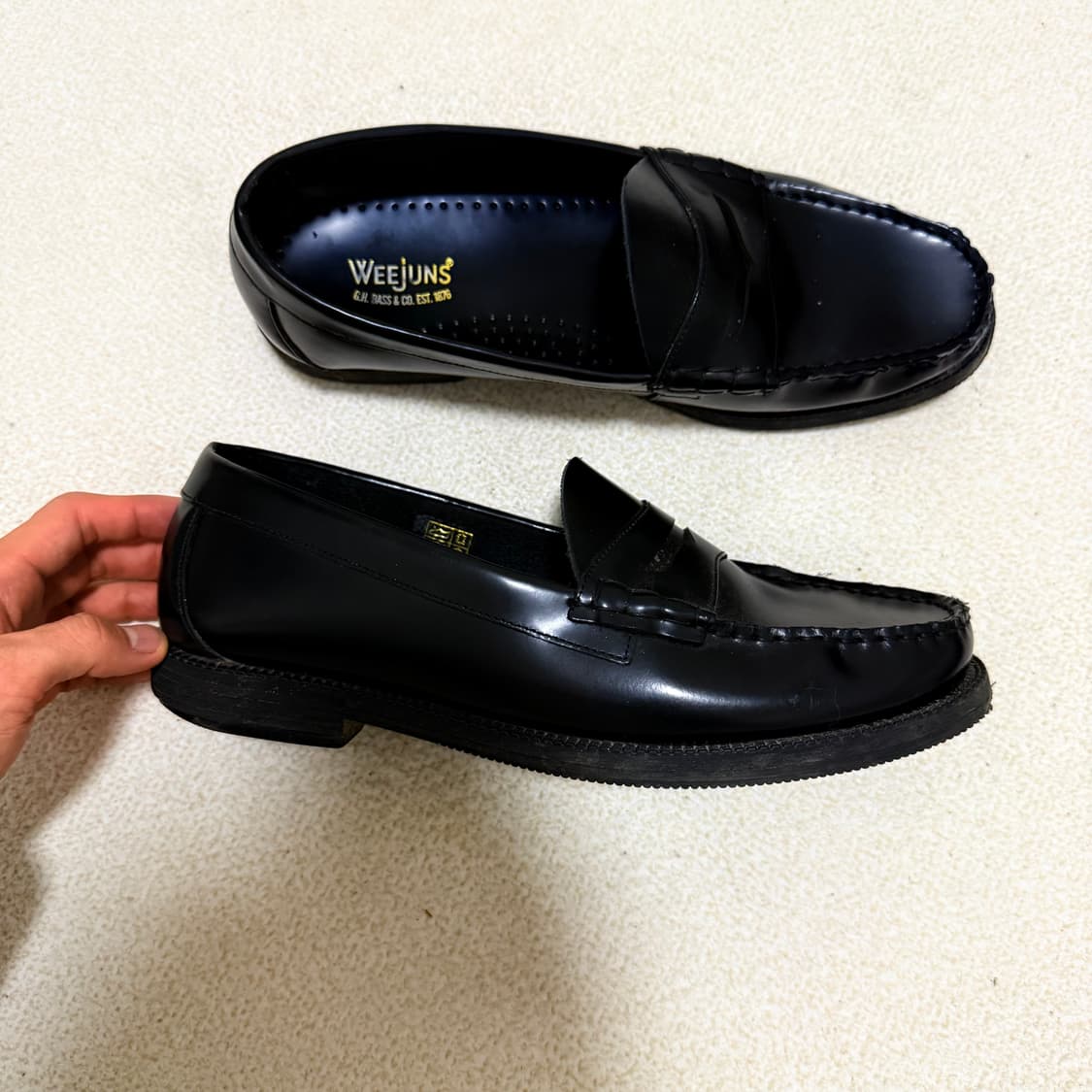 G.HBASS 위준 러버솔 레더 페니로퍼 맨 BAS-BA11711K-0 상품이미지2