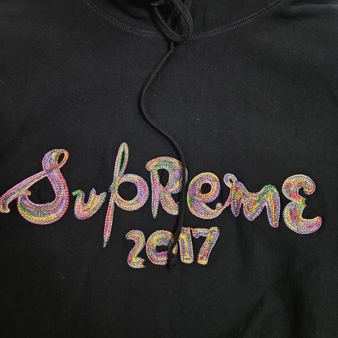 17fw 슈프림 브러쉬 로고 후드 L 상품이미지2