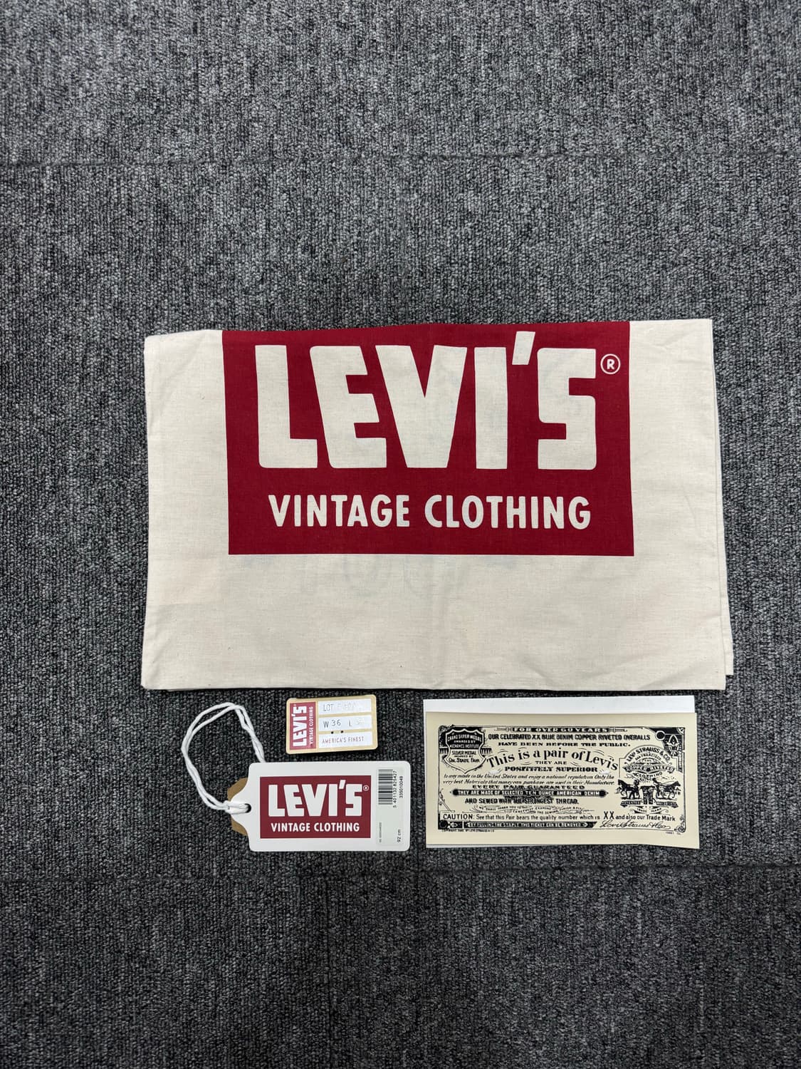 새상품) LVC 리바이스 33501 셀비지 신치백 데님 36/34 상품이미지8