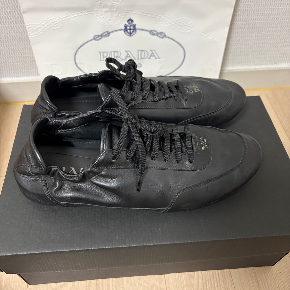 프라다 컬랩스 PRADA Collapse 레더 스니커즈 270 UK8 상품이미지3