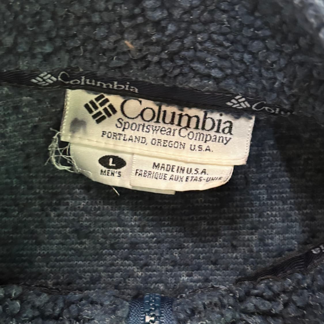90s USA 콜롬비아 플리스 후리스 아노락 자켓 상품이미지3