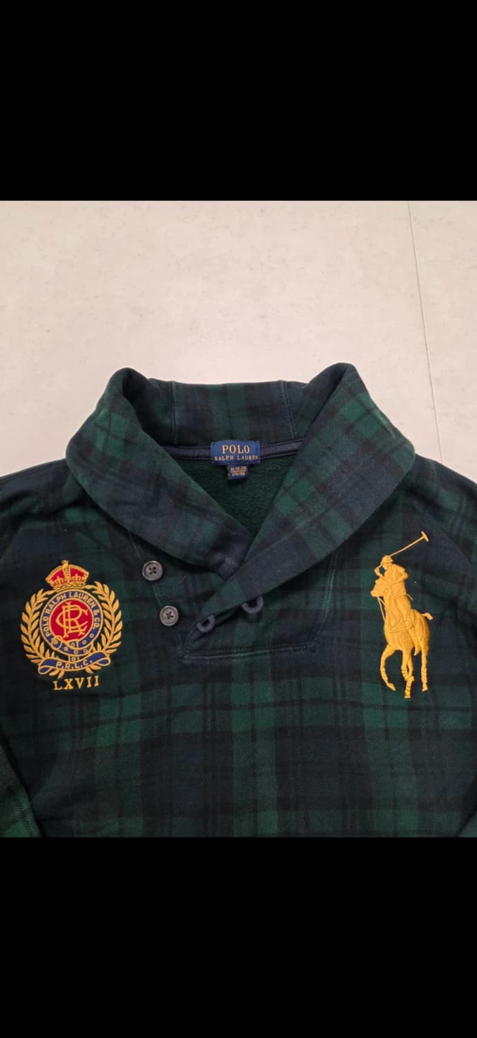 폴로 빅포니 타탄 숄카라 스웻셔츠 상품이미지2