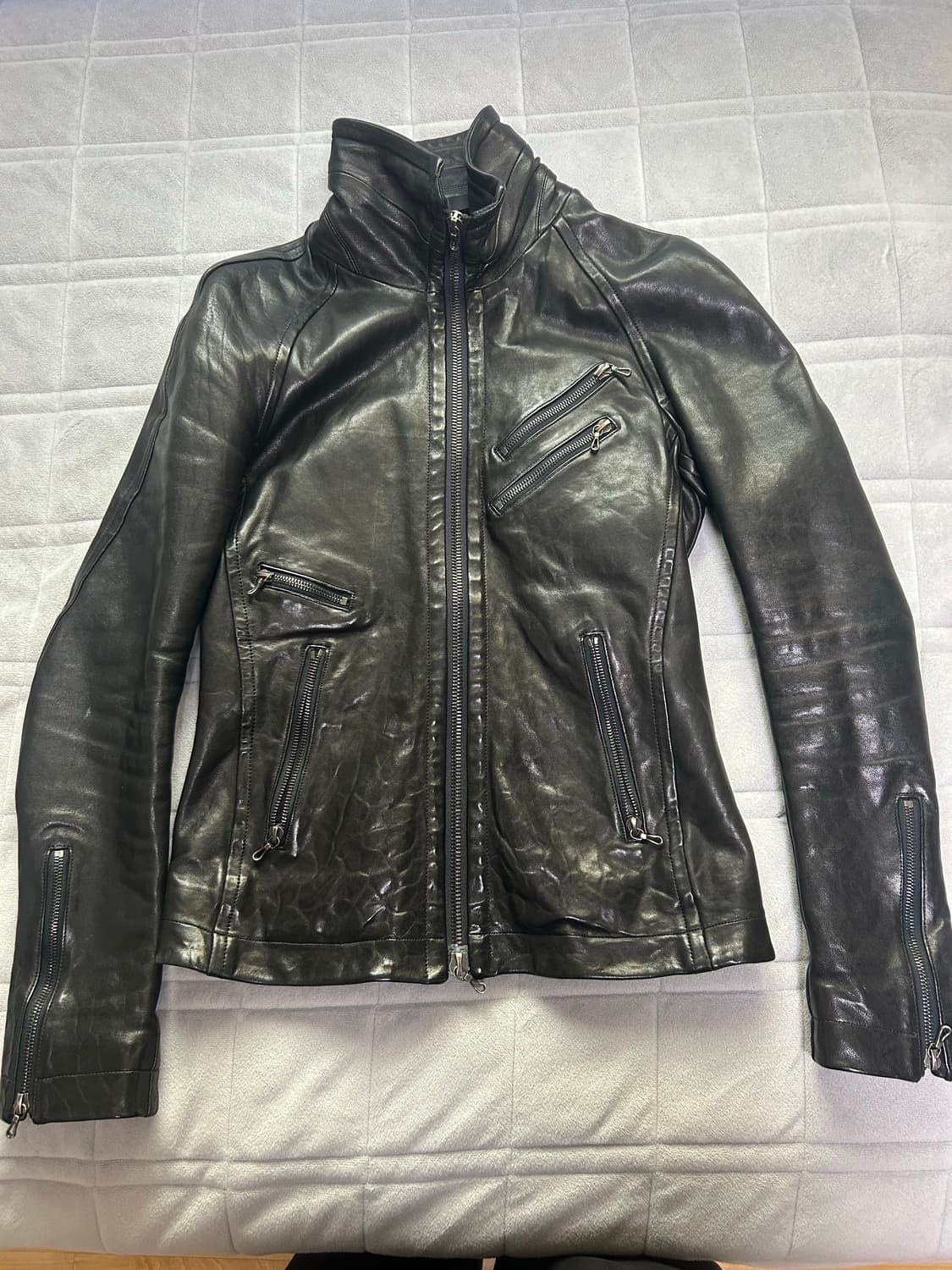 손상있음 08fw julius jutneck leather jacket 상품이미지5