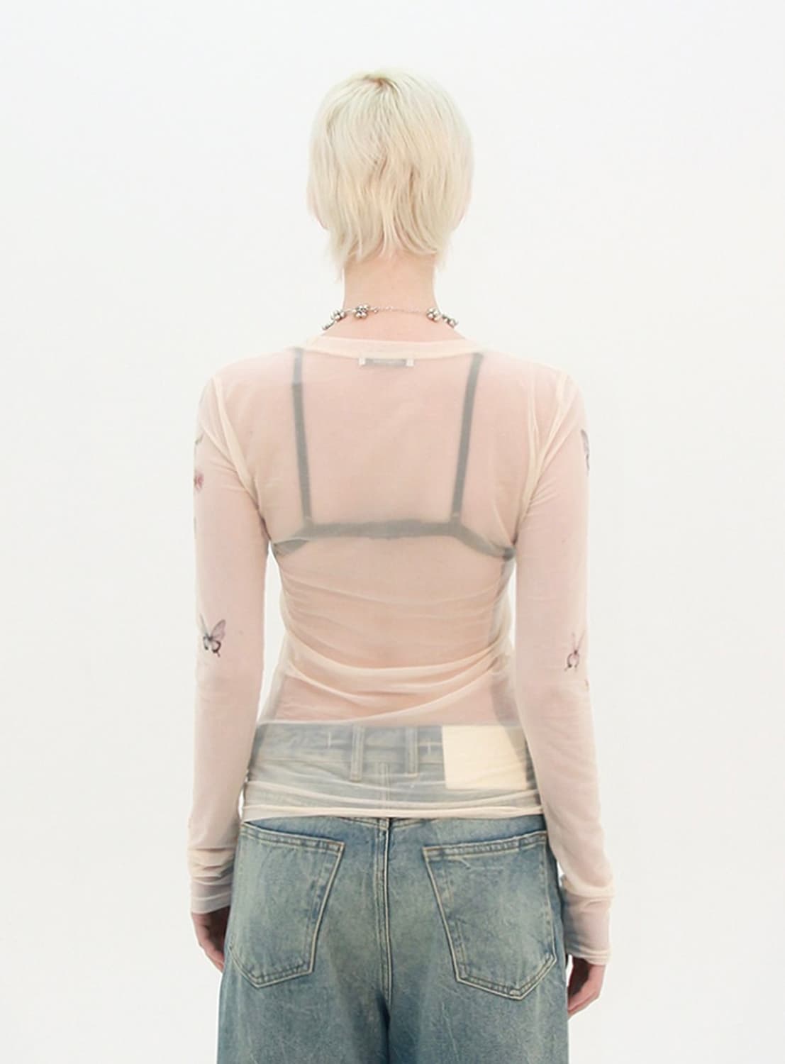 아가모스  MESH SHEER TIGHT LONG SLEEVE (SKIN 상품이미지5