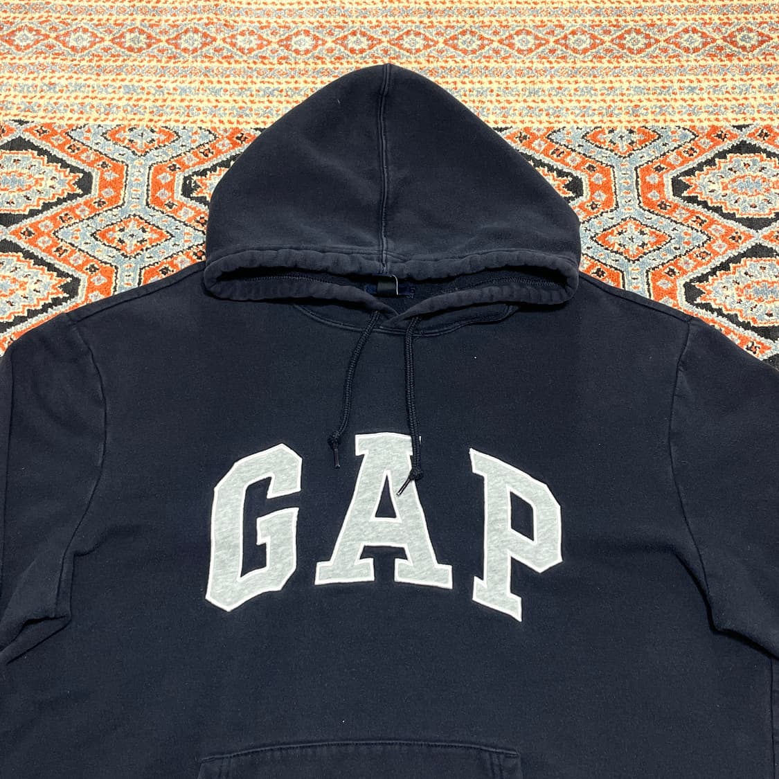 갭 스펠로고 딥네이비 기모 후드티셔츠 남성XL 상품이미지2