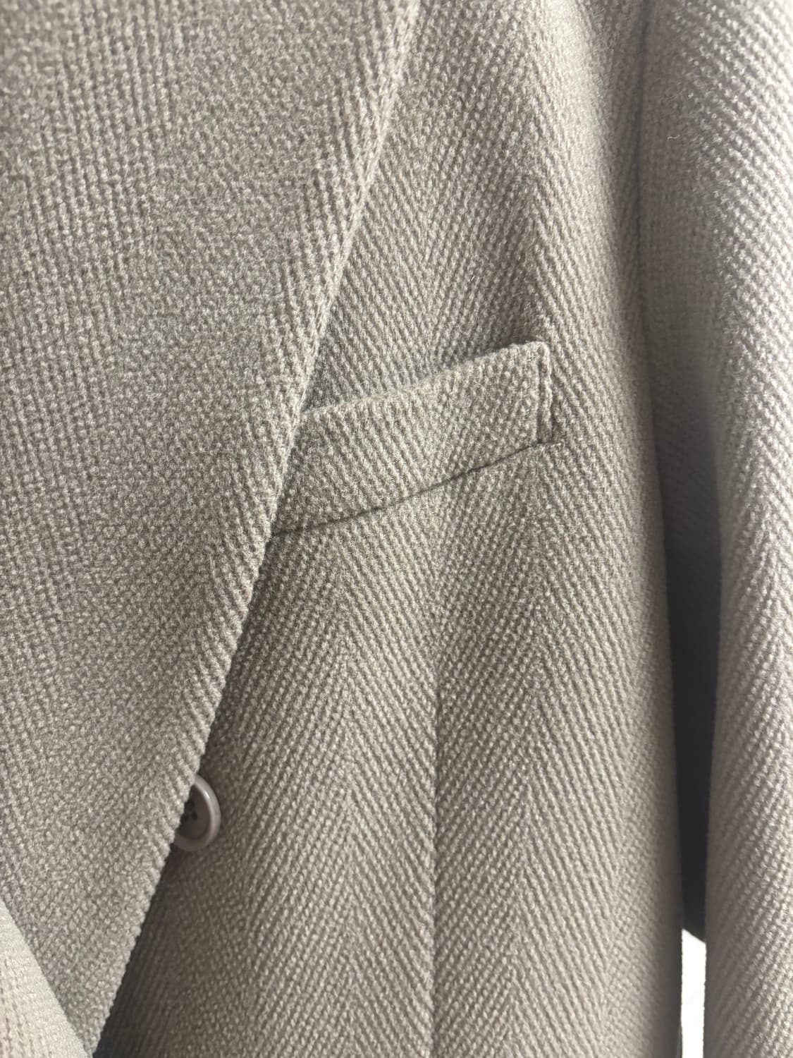 인사일런스우먼 헤링본 더블 코트 베이지 (S) 상품이미지7