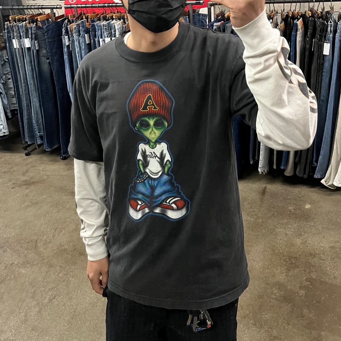 90s 에일리언 워크샵 그래픽 티셔츠 (105) 상품이미지5