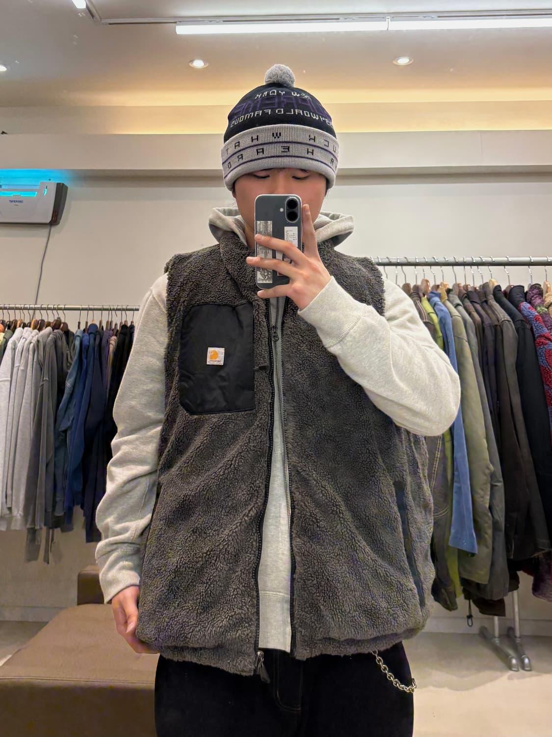 칼하트 리버시블 워크-후리스 베스트 상품이미지5